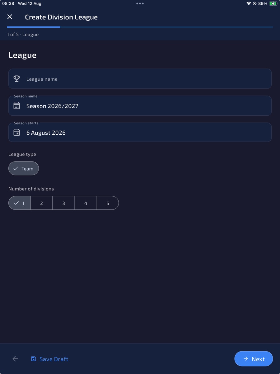 League division creator